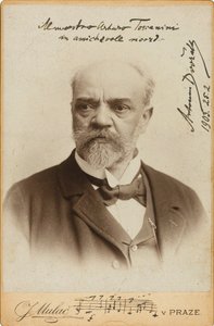 Retrato del compositor Antonin Dvorak 1841-1904, c. 1900 de Prague . Photo studio J. Mulac