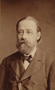 Retrato del compositor Bedrich Smetana, 1878 de Prague . Photo studio J. Mulac