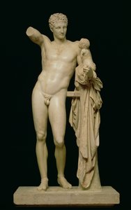 Estatua de Hermes y el Infante Dionisio, c.330 a.C. (mármol de Paros)