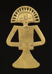 Colgante figurativo, c.700-1000 de Pre Columbian Pre Columbian