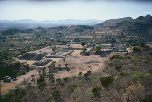 Vista aérea de la ciudad, Periodo Postclásico Tardío de Pre Columbian