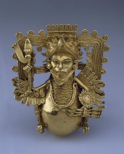 Colgante en forma de guerrero águila de Pre Columbian