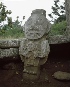 Escultura megalítica de la diosa de la fertilidad de Pre Columbian Pre Columbian