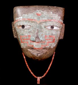 Arte precolombino: máscara funeraria de la civilización de Teotihuacan III (300-650 d.C.) México. Ciudad de México. Museo Nacional de Antropología de Pre Columbian Pre Columbian