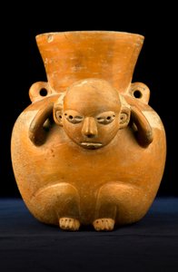 Jarrón portador / Arte precolombino (terracota)