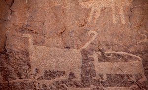 Petroglifos, Parque Histórico Nacional de la Cultura Chaco, 2014 (foto)