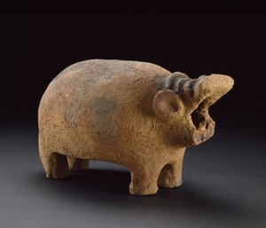 Figurilla de Hipopótamo, de la Tumba 134 en Hu, c.3500-3000 a.C.
