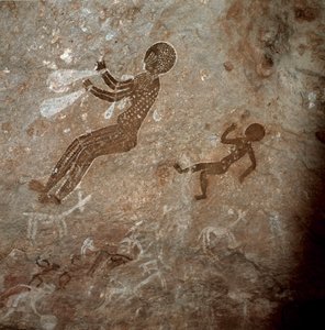 Figuras humanas. Pinturas rupestres, 8000-7000 a.C. de Prehistoric Prehistoric