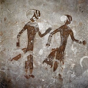 Figuras humanas. Pinturas rupestres, 8000-7000 a.C. de Prehistoric Prehistoric