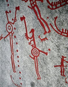 Edad de bronce nórdica: cazadores, grabados rupestres en Tanum, Suecia de Prehistoric Prehistoric