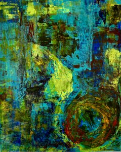 Remolinos abstractos en verde azulado dinámico