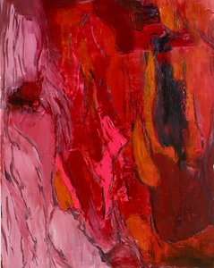 Rojo intenso abstracto de Preston Harmon