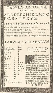 Alfabeto para un Libro de Primaria de Probably German 16th Century