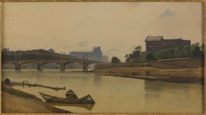 Le pont de la Concorde vu du quai de la Conférence, hacia 1830, hacia 1830 (óleo sobre lienzo) de Prosper Barbot