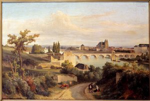 El puente de Tours en 1833 de Prosper Barbot
