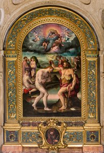 El bautismo de Cristo por Juan de Prospero Fontana