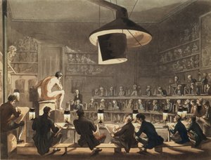 Dibujo del natural en la Real Academia, grabado por Richard Banks Harraden de Pugin and Rowlandson
