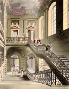 Sala y escalera en el Museo Británico, de 