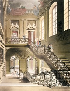 El salón y la escalera del Museo Británico de 