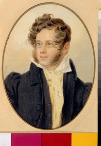Retrato du Prince Piotr Andreievitch Viazemski (Pierre Wiazemsky) (1792-1878), poete russe (Retrato del príncipe poeta Pyotr A. Vyazemsky). Obra de Pyotr (Piotr) Fyodorovich Sokolov (Pierre Sokolov) (1791-1848)