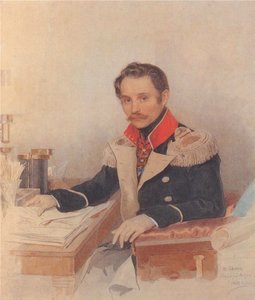 Retrato de Leonty Vasilievich Dubelt 1792-1862, Jefe de Estado Mayor del Cuerpo de Gendarmes, 1834 de Pyotr Fyodorovich Sokolov