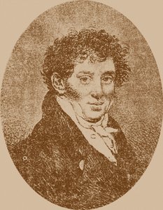 Retrato del compositor y guitarrista Andrei Osipovich Sychra de Pyotr Fyodorovich Sokolov