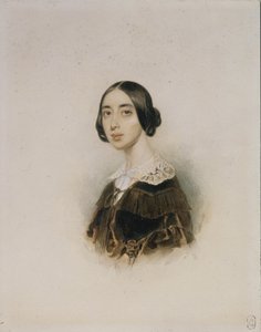 Retrato de la cantante y compositora Michelle Pauline Viardot-García de Pyotr Fyodorovich Sokolov