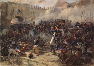 La batalla de Smolensk en agosto de 1812 de Pyotr Ivanovich Zhigimont
