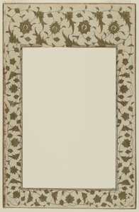 Borde de manuscrito con motivos florales de Qajar School