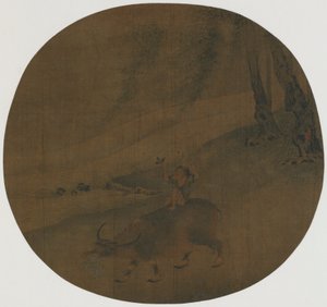 Niño en un búfalo de agua, dinastía Ming, siglos XVI-XVII de Qin Shunyou
