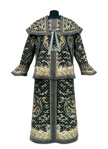Raro uniforme ceremonial de guardia imperial, período Qianlong/Jiaqing (1736-1820) de Qing Dynasty Chinese School