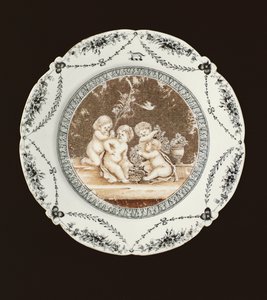 Plato lateral, periodo Qianlong, c.1782