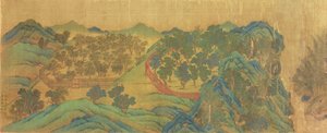 El jardín de la residencia de Wang Chuan, según el estilo de pintura y poesía de Wang Wei