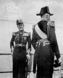 Comodoro Keppel con el Duque de Connaught, 1908