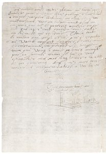 Carta en francés de Isabel I de Inglaterra a Enrique de Navarra, luego Enrique IV de Francia, c.1585 de Queen Elizabeth I of England and