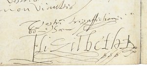 Firma en una carta de Isabel I de Inglaterra a Enrique IV de Francia, c.1596 de Queen Elizabeth I of England and