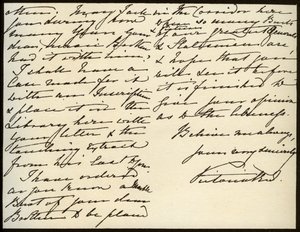 Carta de la Reina Victoria a Mary Augusta Gordon, Castillo de Windsor, 16 de marzo de 1885 de Queen Victoria
