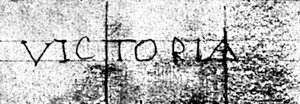 Firma de la Princesa Victoria a los cuatro años, c1823, 1901