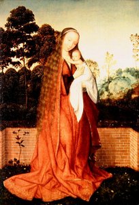 La Virgen y el Niño en un Paisaje