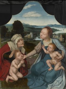 Virgen y Niño con los Santos Isabel y Juan el Bautista, c.1520-25 de Quentin Massys or Metsys