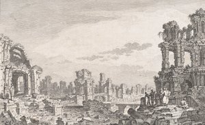 Ruinas de Cumas, siglo XVIII de Quentin Pierre Chedel