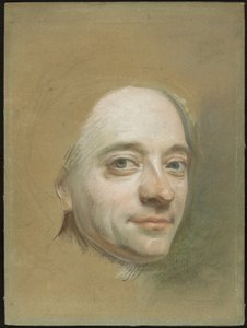 Autorretrato, c.1737 (pastel sobre papel verdoso) de Quentin de la Latour