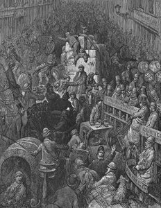 Una calle de la ciudad, 1872 de Quesnel