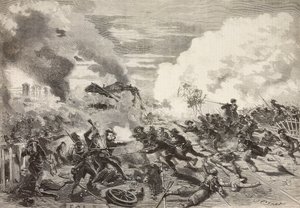 Llegada de la división del General Fanti, Batalla de Magenta, 4 de junio de Quinto Cenni