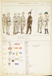 Uniformes de los Batallones de Estudiantes Voluntarios del Reino de Italia de Quinto Cenni
