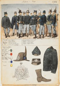 Uniformes de los Alpinos del Reino de Italia de Quinto Cenni