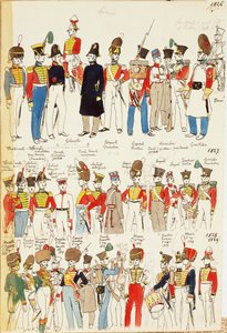 Varios uniformes, 1826-1829