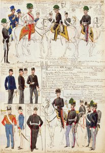 Varios uniformes del Ducado de Módena