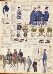 Varios uniformes del Reino de Italia de Quinto Cenni