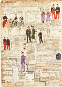 Varios uniformes de los Estados Pontificios de Quinto Cenni